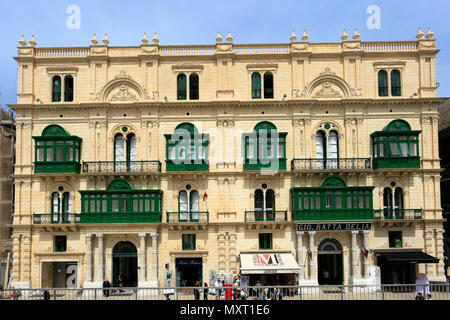 Street Scene, Trio ir Repubblika, Valletta, Malta Stockfoto