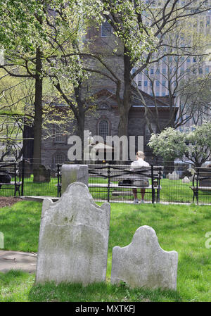 St. Paul's Kapelle Friedhof, Manhattan, New York City Stockfoto