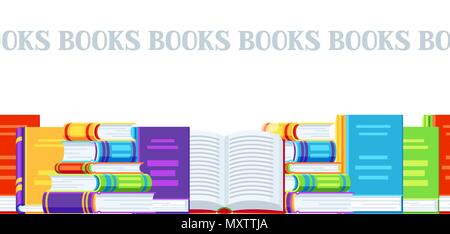 Nahtlose Muster mit Büchern. Stock Vektor