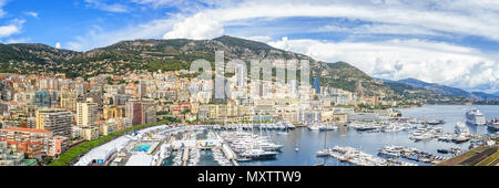 Monaco Panoramaaussicht Stockfoto