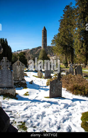 Klosteranlage in einer Winterlandschaft Stockfoto