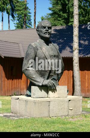 Statue von Lenin im grutas Park, Garten der sowjetischen Ära Statuen Stockfoto