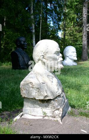 Statue von Lenin im grutas Park, Garten der sowjetischen Ära Statuen Stockfoto