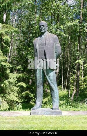 Statue von Lenin im grutas Park, Garten der sowjetischen Ära Statuen Stockfoto