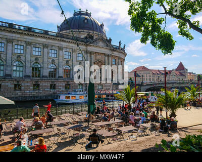 Wunderbar grünen und Erholungsgebieten entlang der Spree in Berlin - Berlin/Deutschland - Mai 21, 2018 Stockfoto