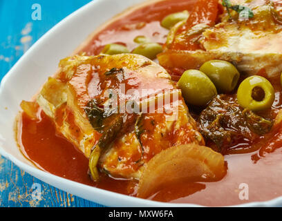 Marokkanische Fischeintopf Stockfoto