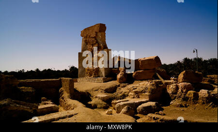 Tempel des Amun bei Umm 'Ubeida in Siwa, Ägypten verloren Stockfoto