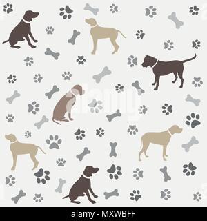 Nahtlose Muster, Hund Symbole Stock Vektor