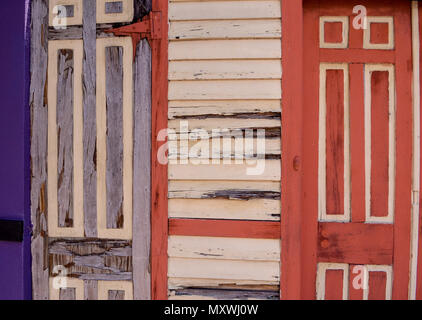 Verschiedene Farben, Texturen und Architektur rund um New Orleans, Louisiana Stockfoto