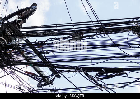 Mexico City, Hispanic, Mexican, Polanco, Versorgungskabel, elektrisch, zahlreiche MX180310141 Stockfoto