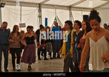 Cimbrea Folk Dance Festival 2018 in Managua. Andalusien, Spanien Stockfoto