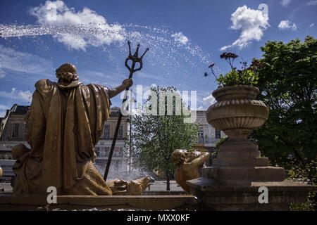 Der Neptunbrunnen, der Promenade Cheltenham Stockfoto