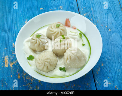 Mamtu - Knödel, Fast food Gericht in Gilgit Baltistan Stockfoto