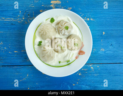 Mamtu - Knödel, Fast food Gericht in Gilgit Baltistan Stockfoto