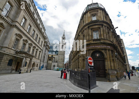 London Bank Station: der Londoner City Richter-gericht Stockfoto