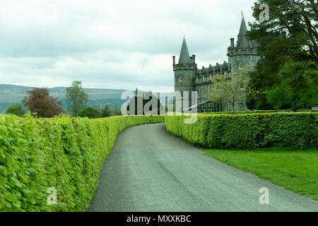 Inveraray Castle ist der Stammsitz der Herzog von Argyll, Chief des Clan Campbell, Schottland, Großbritannien Stockfoto