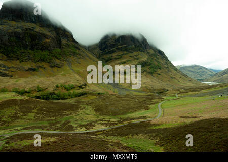 Atemberaubenden Bergwelt, Glencoe, Schottland Highlands, Großbritannien Stockfoto