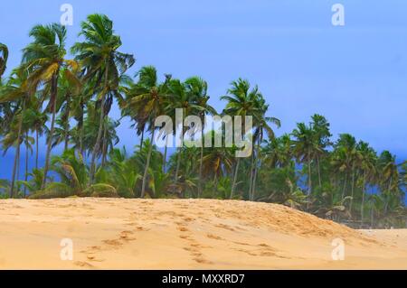 Tropischer Sturm an der Azuretti Strand in Grand Bassam. Cote d'Ivoire (Elfenbeinküste), Afrika. April 2013. Stockfoto