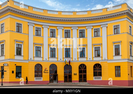 Farbenfrohe Gebäude im Square De Richelieu, Odessa, Ukraine Stockfoto