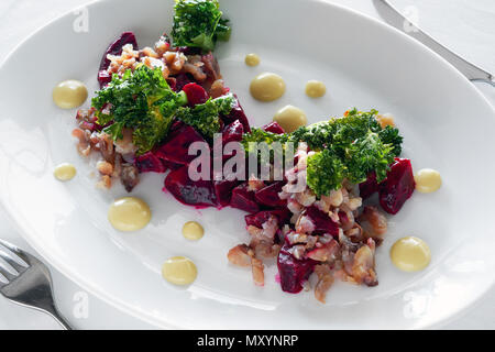 Makrele mit Zuckerrüben Stockfoto