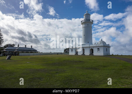 Die Macquarie Lighthouse, auch als South Head obere Licht bekannt, war der erste und ist der Dienstälteste, Leuchtturm Ort in Australien. Stockfoto