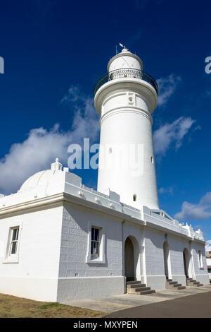 Die Macquarie Lighthouse, auch als South Head obere Licht bekannt, war der erste und ist der Dienstälteste, Leuchtturm Ort in Australien. Stockfoto