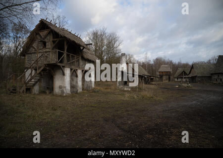 Mittelalterliches Dorf, Prag, Tschechische Republik aufgegeben. Stockfoto