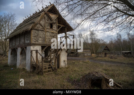 Mittelalterliches Dorf, Prag, Tschechische Republik aufgegeben. Stockfoto