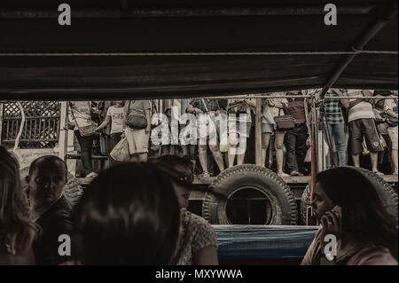 Khlong Saen Saep Express Boat Service, Bangkok, Thailand Stockfoto