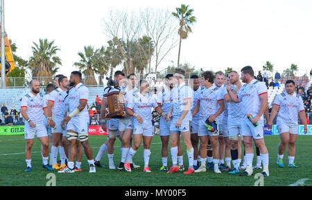 Sacramento, USA, 10. Februar 2018. Herren Meisterschaft USA Rugby vs Kanada die Männer USA Rugby vs Canada Meisterschaft Match am Papa Murphy Par Stockfoto