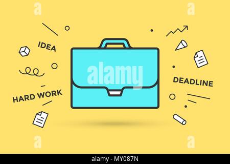 Symbol des Aktenkoffers Stock Vektor