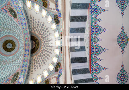 Ankara/Türkei - vom 2. Juni 2018: Innenraum Kocatepe Moschee Stockfoto