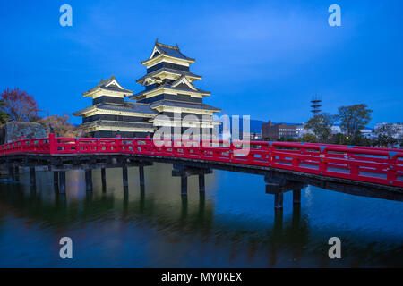 Nacht in Matsumoto perfecture in Nagano, Japan. Stockfoto