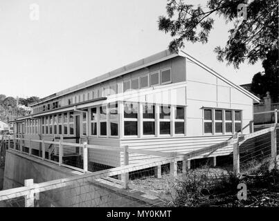 Ipswich High und Technischen Hochschule Sanitär Workshop, August 1959. Ipswich Technical College, eröffnet im Jahr 1891. 1951, Ipswich State High School eröffnet und es war Ipswich High und Technischen Hochschule genannt. Die High School wurde von der Technischen Hochschule Abschnitt 1963 getrennt und der Name nach Ipswich Technische Hochschule zurück. In 1977 ist Teil von Ipswich Hochschule für Technische und berufliche Weiterbildung (TAFE), später in Bremer Institut für TAFE und jetzt Teil von tafe Queensland South West. Stockfoto