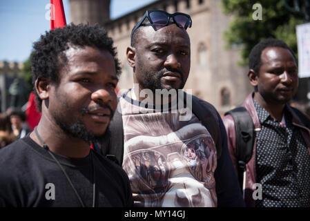 Turin, Italien. 5. Juni 2018. Die Solidarität unter der Präfektur von Turin für Aleksandar Sacko, migrantischen Arbeiter in Goiânia Tauro Credit: Stefano Guidi/ZUMA Draht/Alamy Leben Nachrichten getötet Stockfoto