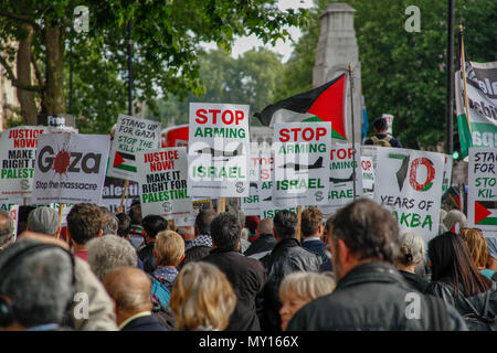 London, Großbritannien. 5. Juni 2018. Pro-Palestinian Demonstrant Credit: Alex Cavendish/Alamy leben Nachrichten Stockfoto