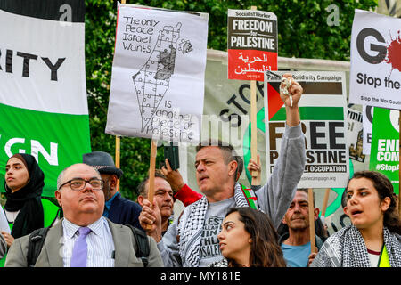 London, England. 5. Juni 2018. Palästinensische Kampagne der Solidarität Protest, London Protest: Freies Palästina - Stopp der Tötung - Stop Bewaffnung Israels. Quelle: Brian Duffy/Alamy leben Nachrichten Stockfoto