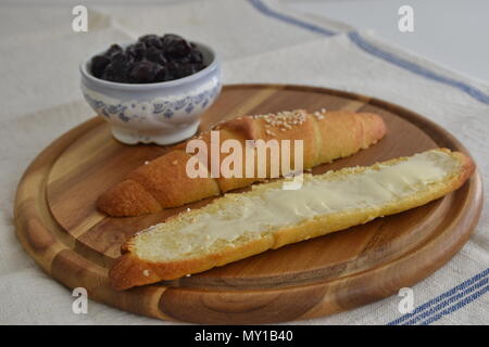 Hohe Betrachtungswinkel ov das Brot Stockfoto
