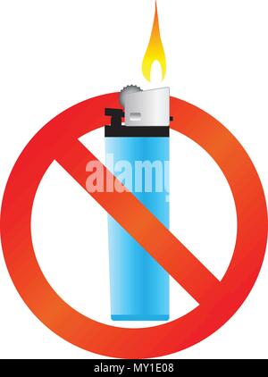 Kein Feuer mit helleren Farbe Vektor Stock Vektor