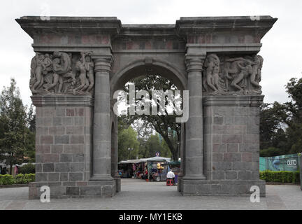 Arco de la Circasiana in El Ejido Park Quito Ecuador Stockfoto