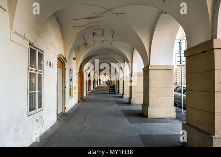 Arcade auf loretanska Straße, Prag, Tschechische Republik Stockfoto