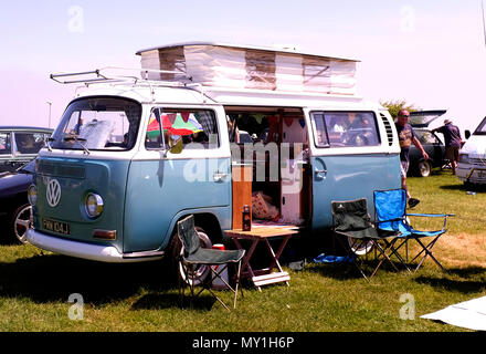 Vw Camper van Fahrzeug in Ramsgate Stadt East Kent uk Juni 2018 Stockfoto