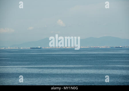 Livorno Hafen vom Meer, Toskana, Italien Stockfoto