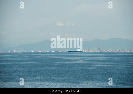 Livorno Hafen vom Meer, Toskana, Italien Stockfoto