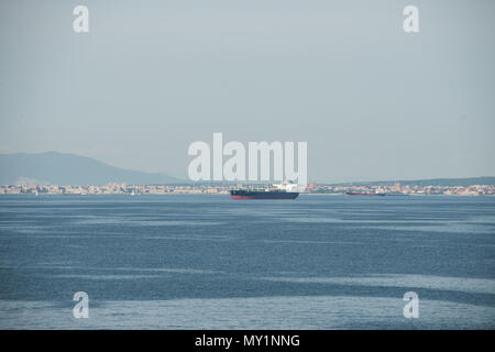 Livorno Hafen vom Meer, Toskana, Italien Stockfoto