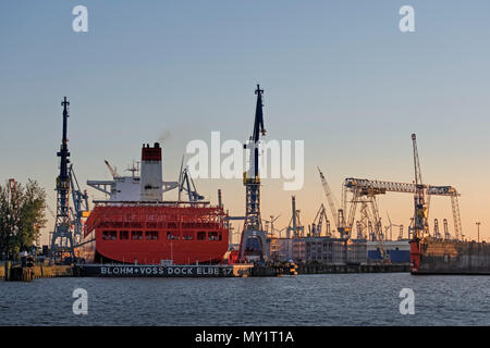 Trockendock Elbe 17 St. Pauli Landungsbrücken Hamburg Deutschland Stockfoto