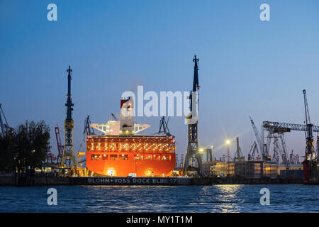 Trockendock Elbe 17 St. Pauli Landungsbrücken Hamburg Deutschland Stockfoto