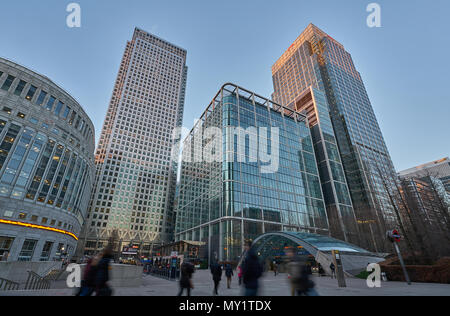 Canada Square Canary Wharf HSBC Stockfoto