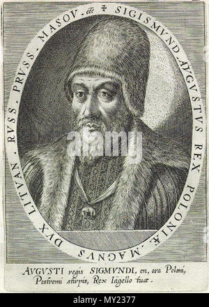 . Englisch: Sigismund II Augustus Deutsch: žygimantas Augustas Polski Українська: Zygmunt II August: Сигізмунд II Август. 16. unbekannt Stecher 487 Sigismundus Augustus Stockfoto