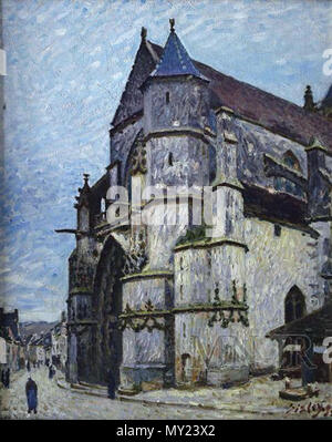 . Englisch: Alfred Sisley (Paris, 1839 - Moret-sur-Loing, 1899) Französische Schule Öl auf Leinwand 81 x 66 cm. 491 Sisley Sisley Stockfoto